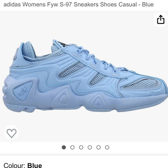 Adidas Originals FYW S-97 Glow Blue Sneakers - Picture 3 of 8